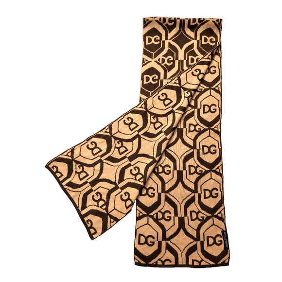 Dolce & Gabbana Brown &Tan Reversible Scarf Pre-owned - Picture 10 of 16